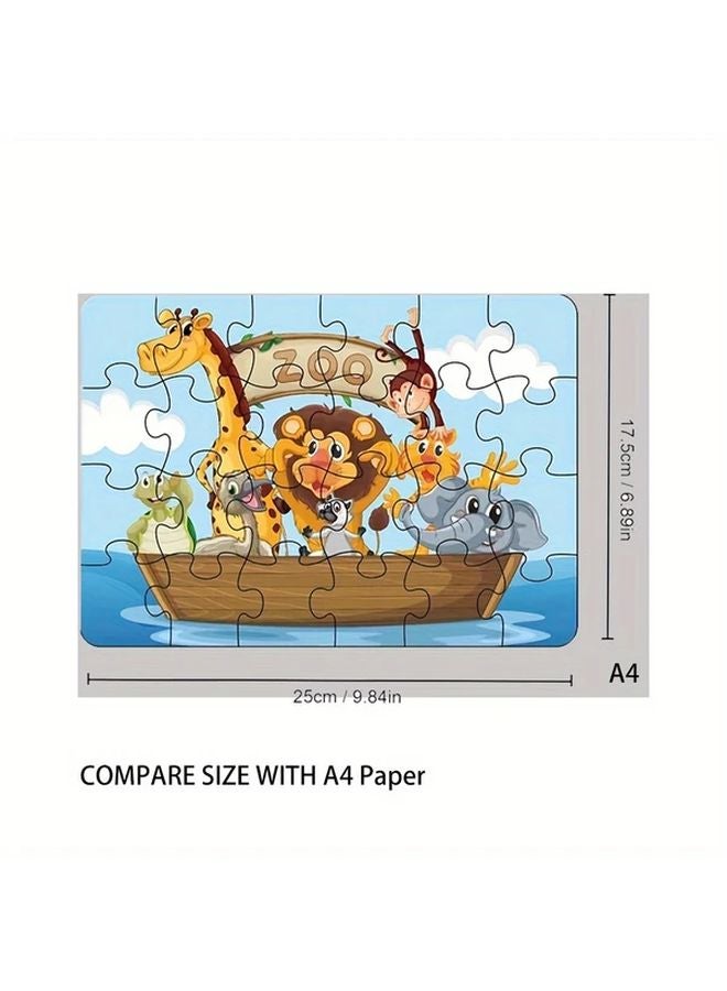 12 في 1 مجموعة ألغاز بازل تعليمية ألعاب تعليمية للأطفال عمر 3 سنوات فما فوق صندوق هدايا - Image 2